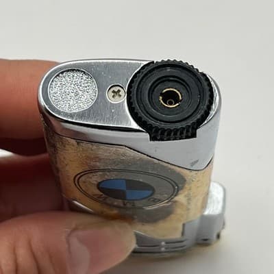 Vintage BMW Logo Lighter Refillable Butane Gas Torch Chrome Automotive Accessory - Thumbnail 9