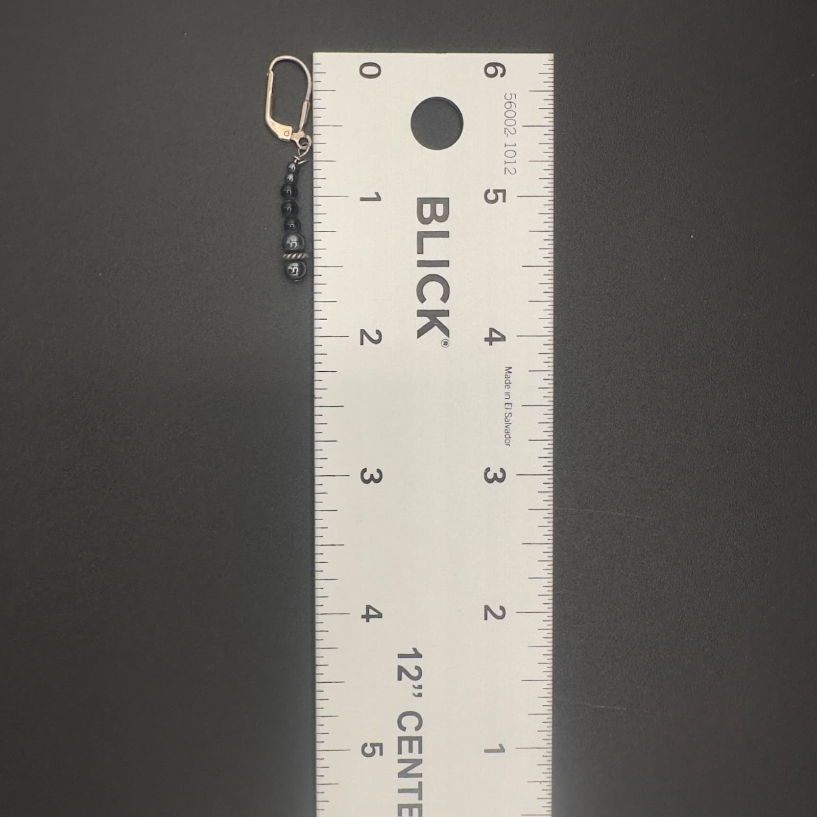 Vintage Black Beaded Lever back Dangle Earrings Silver tone Fashion Y2K - Thumbnail 6