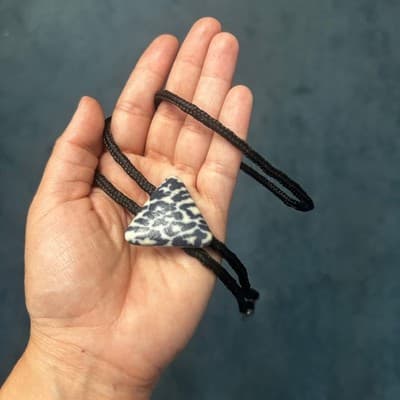 Vintage Handmade Triangle Bolo Tie Necklace Women's Fashion Jewelry 34'' - Thumbnail 3