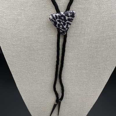 Vintage Handmade Triangle Bolo Tie Necklace Women's Fashion Jewelry 34'' - Thumbnail 5