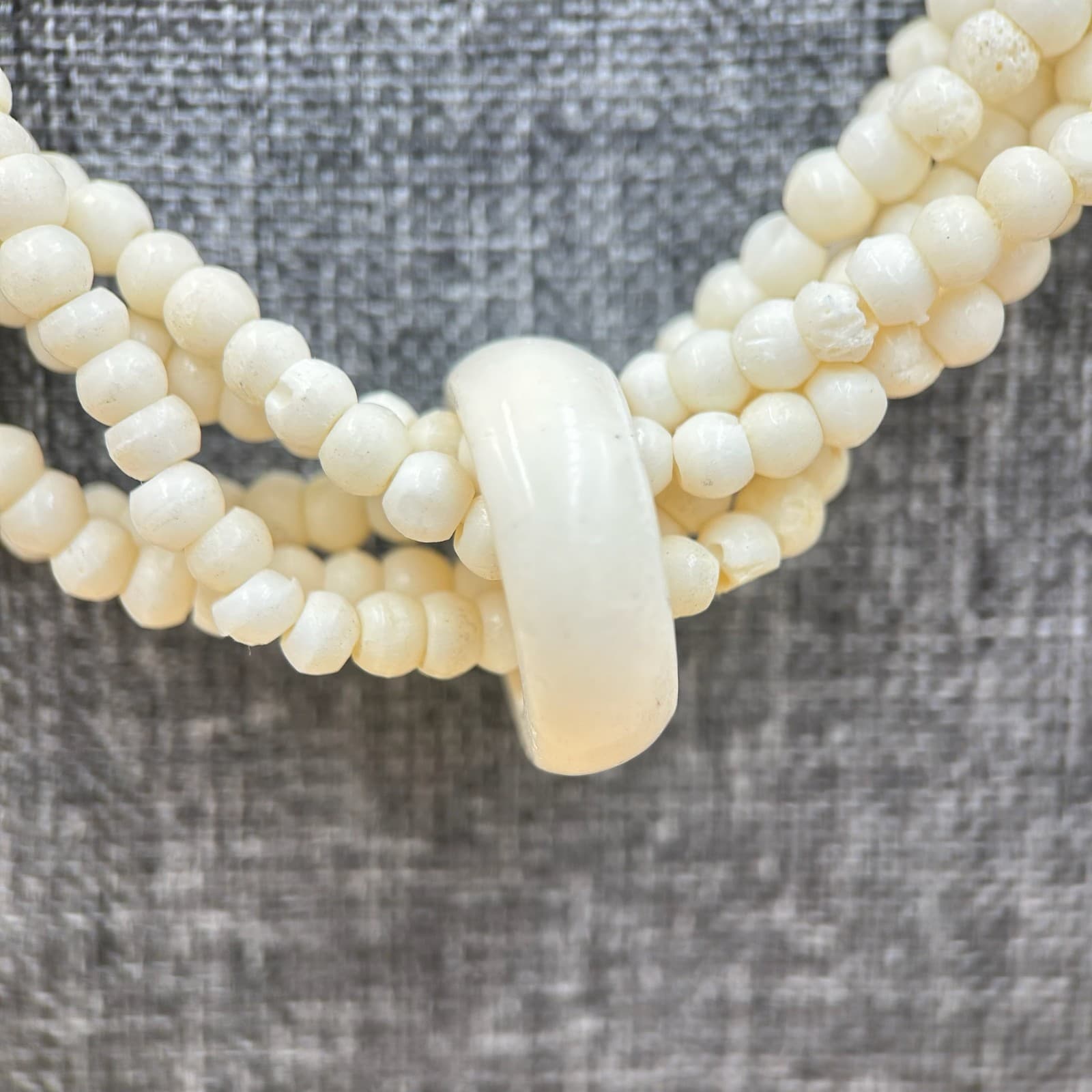 Vintage Multi-strand Pearl Beaded Necklace Women's Fashion Jewelry 16'' - Thumbnail 3