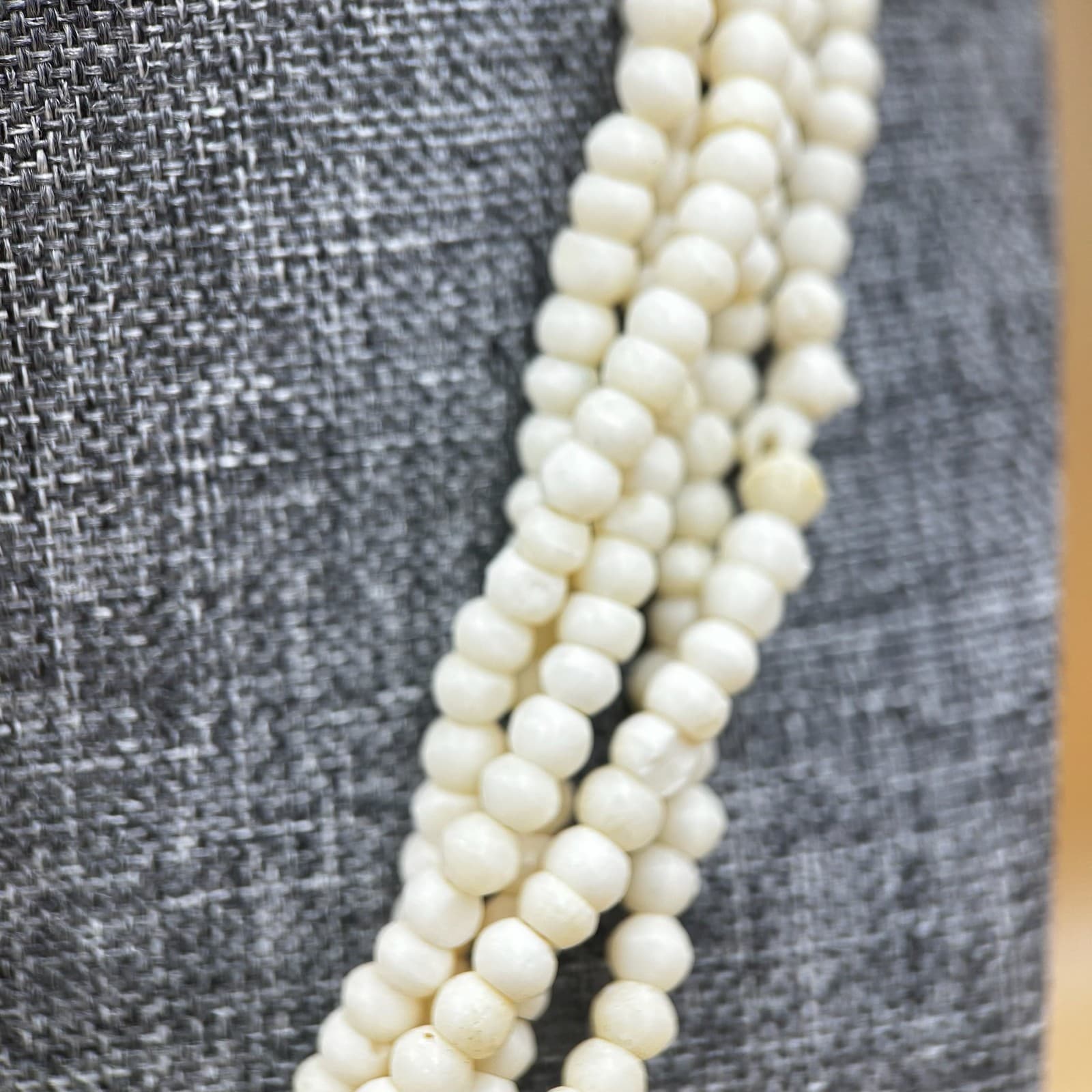 Vintage Multi-strand Pearl Beaded Necklace Women's Fashion Jewelry 16'' - Thumbnail 4