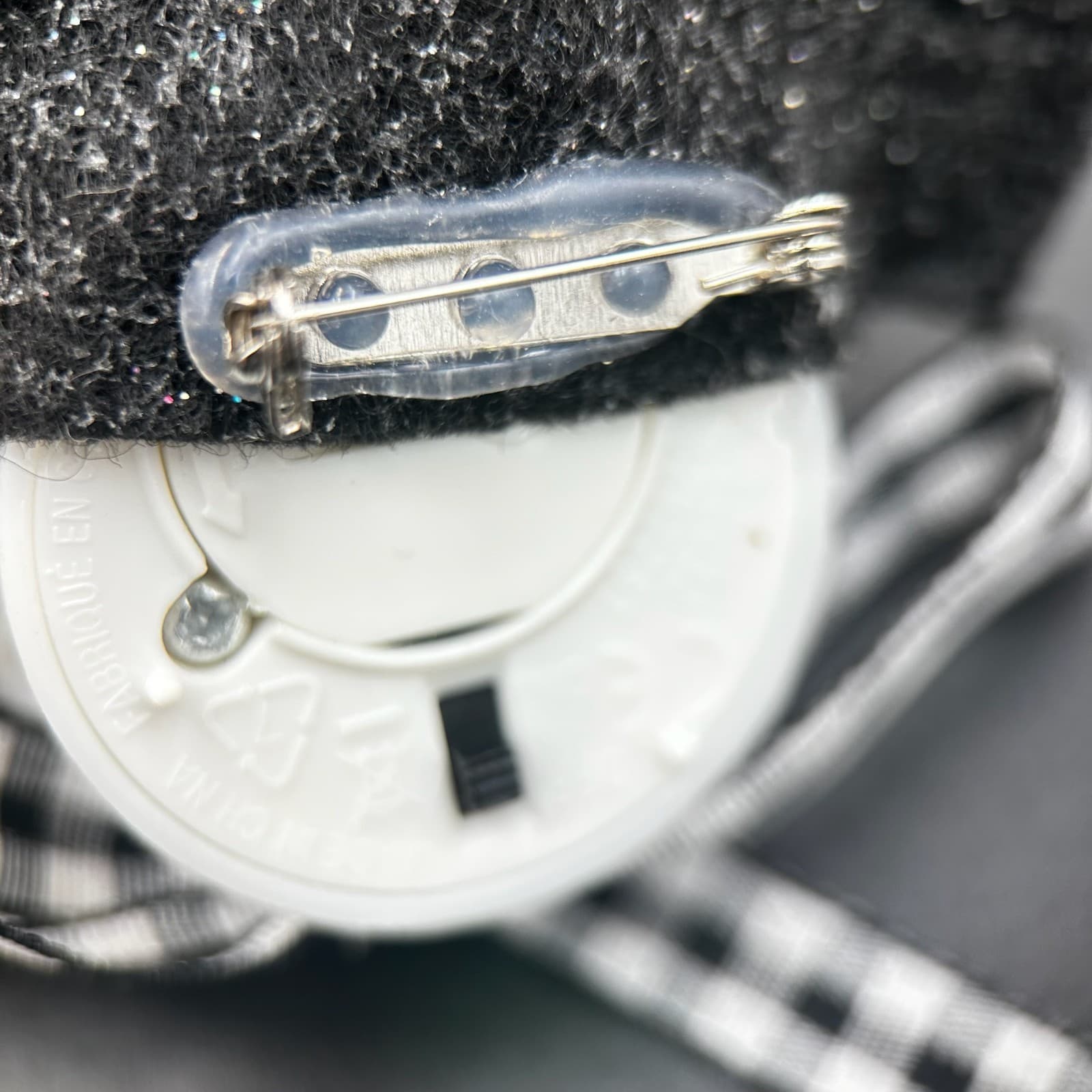 Vintage Tealight Snowman Brooch Pin - Felt Gingham Ribbon Holiday Accessory - Thumbnail 5