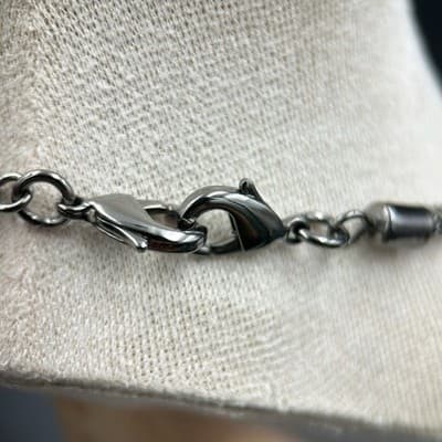 Vintage Glass & Crystal Beaded Multi-Strand Necklace Black & Clear Y2K 90s 2000s - Thumbnail 8