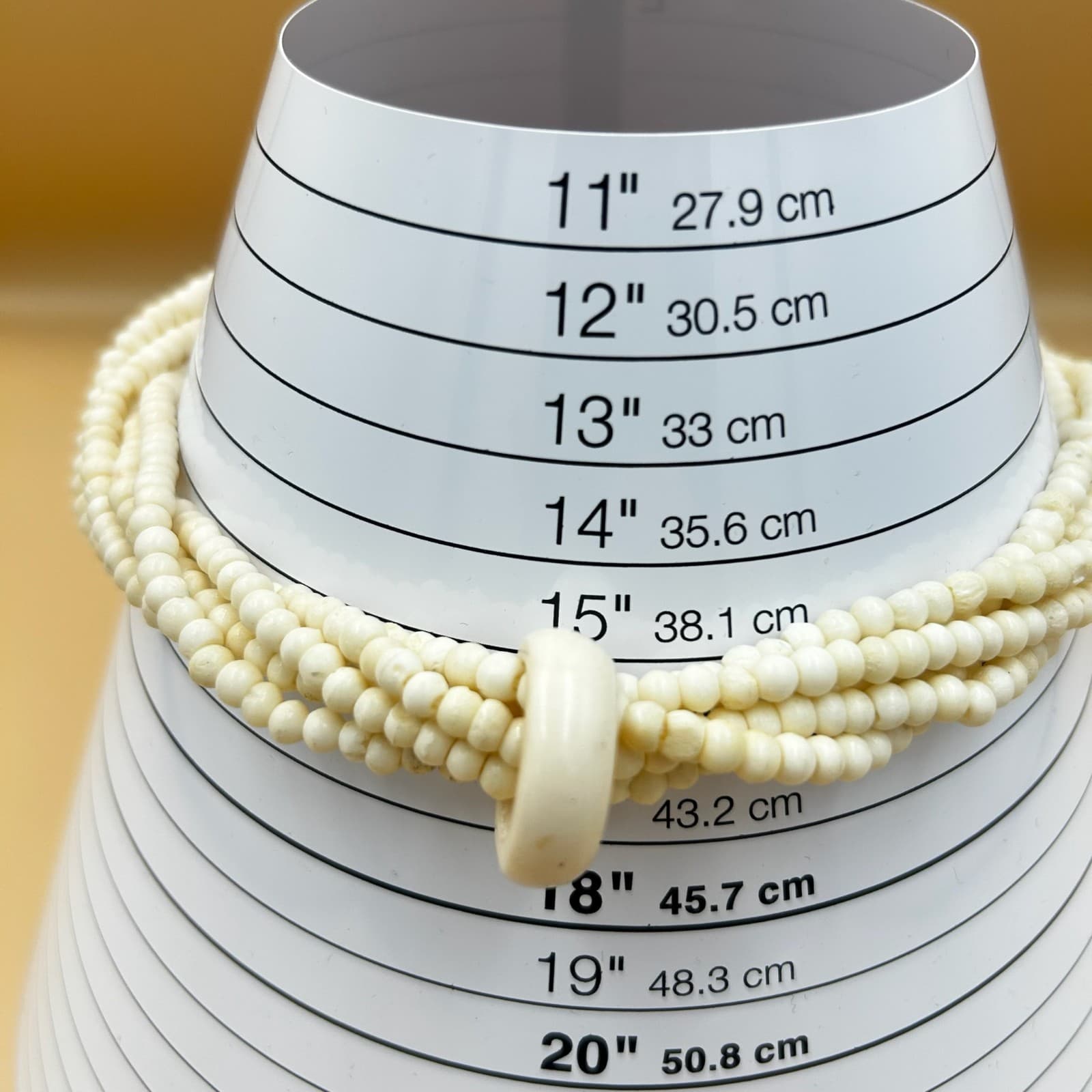 Vintage Multi-strand Pearl Beaded Necklace Women's Fashion Jewelry 16'' - Thumbnail 9