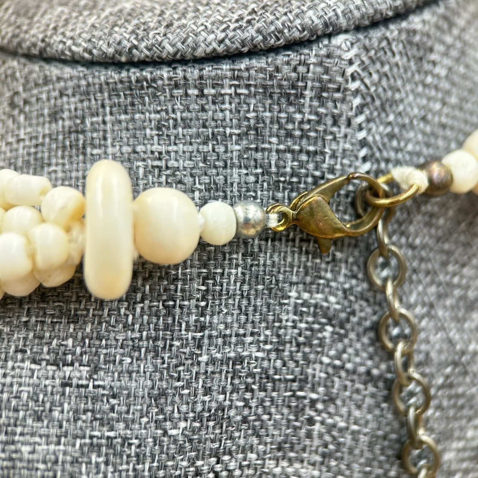 Vintage Multi-strand Pearl Beaded Necklace Women's Fashion Jewelry 16'' - Thumbnail 6