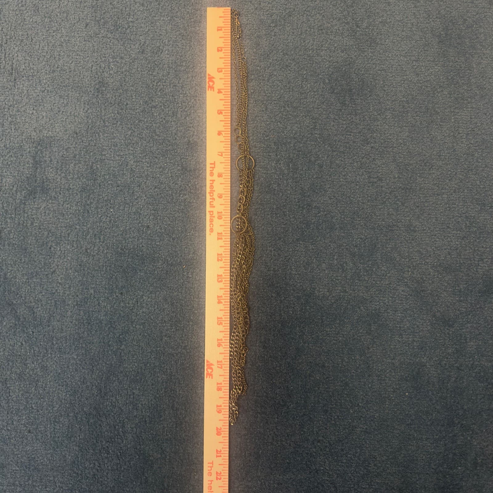 Vintage Multi Strand Necklace Asymmetrical Silver Tone Station and Link Chains - Thumbnail 6