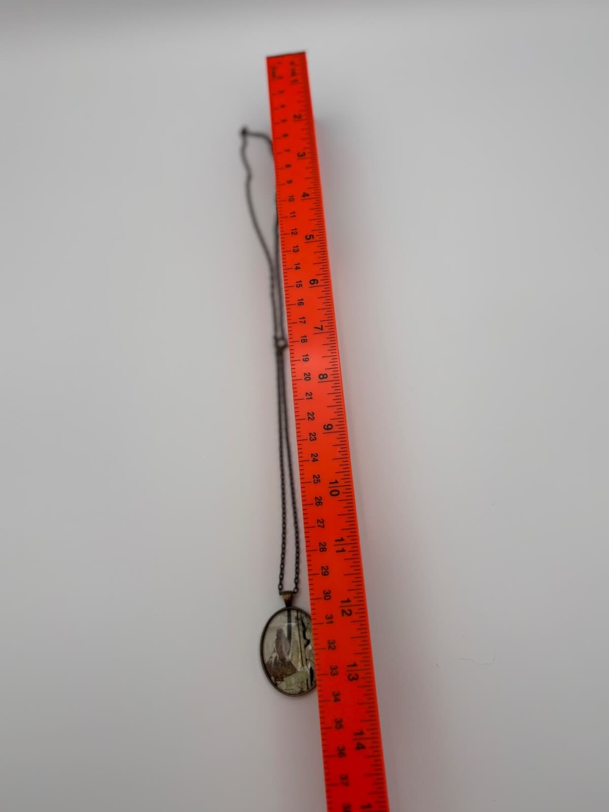 Vintage Multicolor Beaded Pendant Necklace Oval Cameo Style Buddha Boho Retro - Thumbnail 7