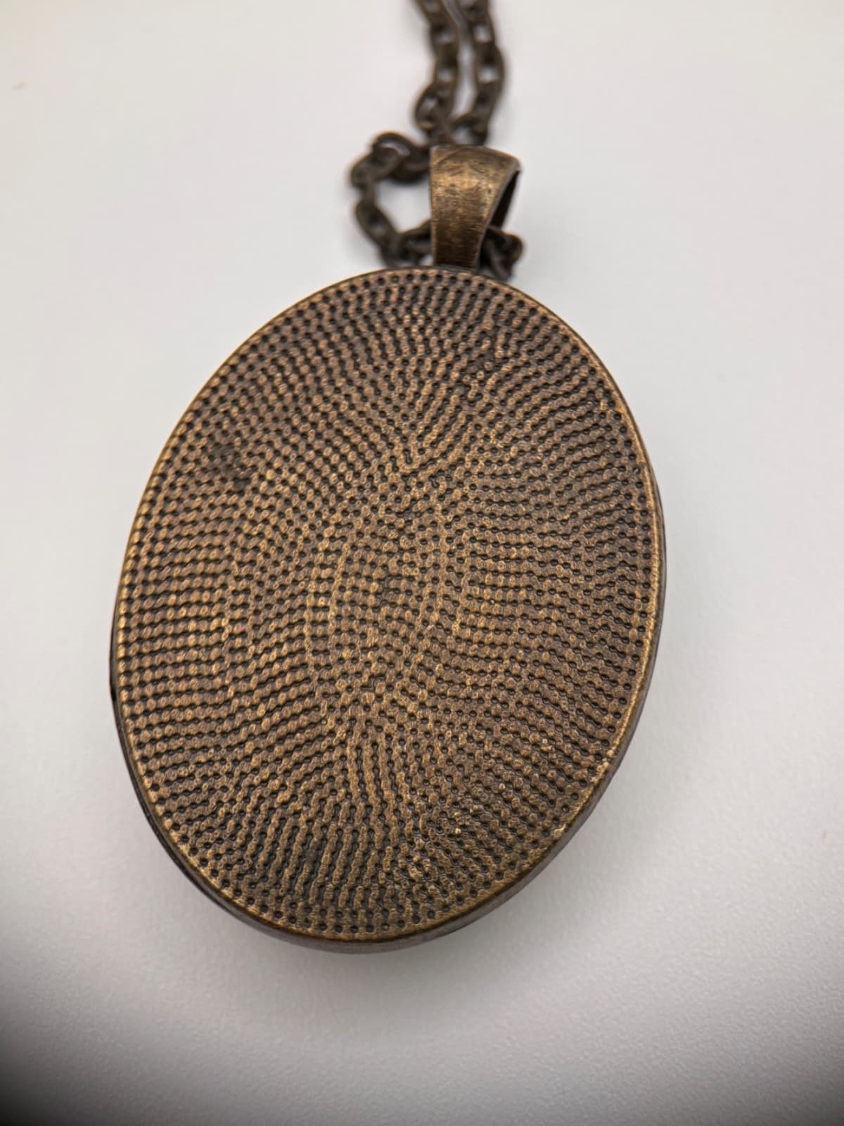 Vintage Multicolor Beaded Pendant Necklace Oval Cameo Style Buddha Boho Retro - Thumbnail 4