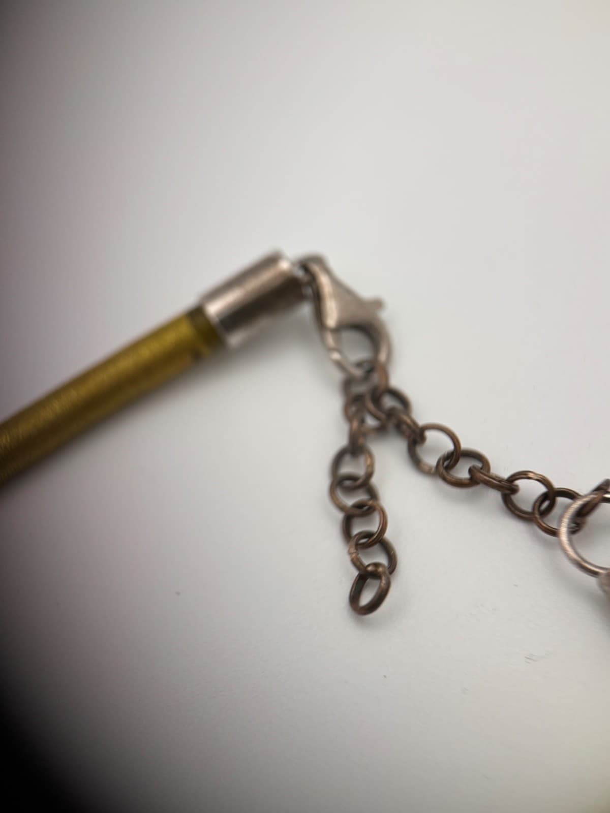 Vintage Green Gold Leaf Dangle Collar Necklace Multi-Color Leaves Choker - Thumbnail 8