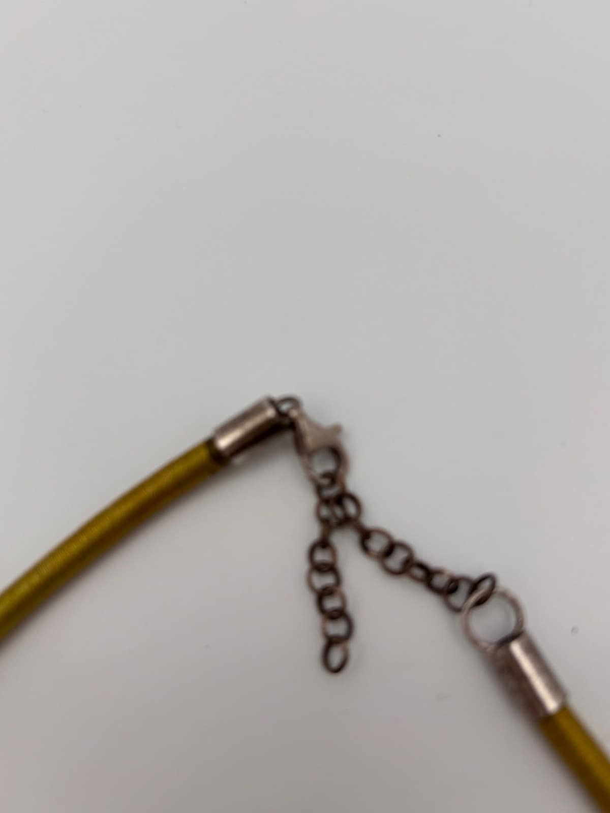 Vintage Green Gold Leaf Dangle Collar Necklace Multi-Color Leaves Choker - Thumbnail 3