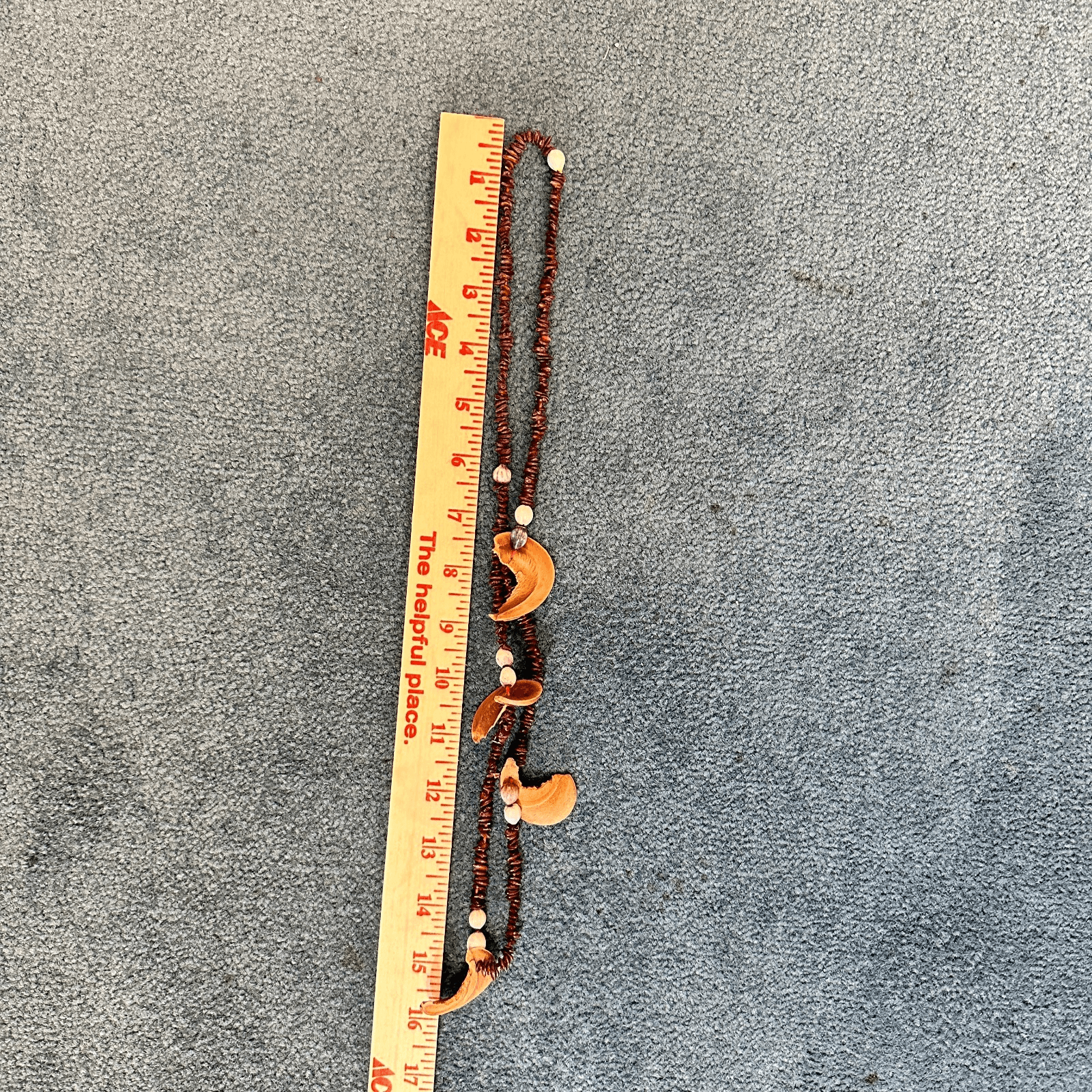 VTG 90s Amber Orange Swirl Lucite Beaded Necklace Chunky High Gloss Retro - Thumbnail 10