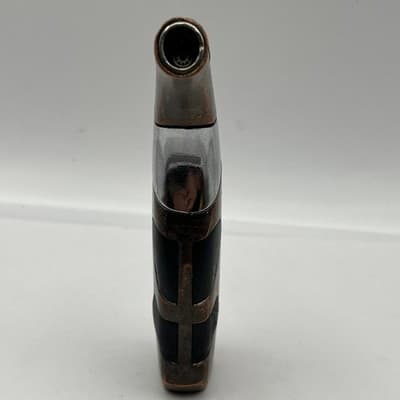 Vintage Scorch Torch Butane Lighter Curved Pistol Grip Copper Chrome Refillable - Thumbnail 2