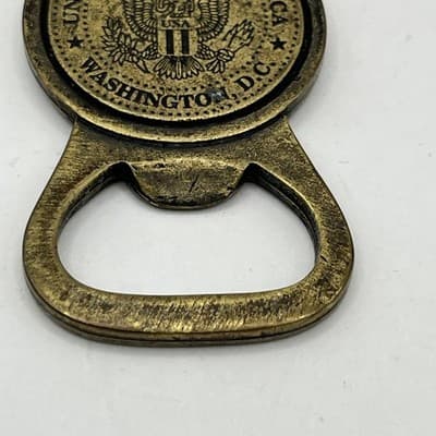 Vintage Washington DC USA Bottle Opener Keychain Brass Tone Souvenir Collectible - Thumbnail 3