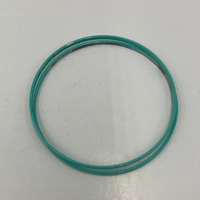 Vintage Teal Bangle Bracelet Set Aqua Green Glitter Textured Stackable 9 Pieces - Thumbnail 5