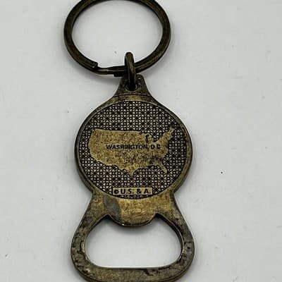Vintage Washington DC USA Bottle Opener Keychain Brass Tone Souvenir Collectible - Thumbnail 5