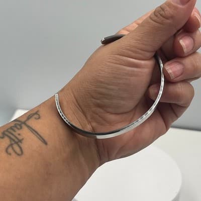 VTG Inspirational Silver Cuff Bracelet "You are Loved Beautiful" Engraved Gift - Thumbnail 5