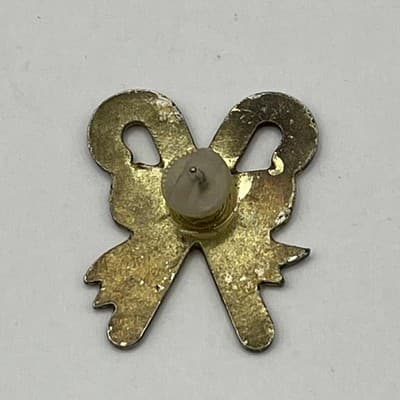 Brooch Pin Set Vintage Christmas Santa Claus Candy Cane Gold Tone Enamel Holiday - Thumbnail 8