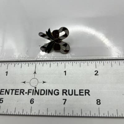 Brooch Pin Set Vintage Christmas Santa Claus Candy Cane Gold Tone Enamel Holiday - Thumbnail 10