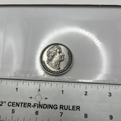 1783 Montgolfier Brothers First Ascent of Man Hot Air Balloon Commemorative Coin - Thumbnail 6