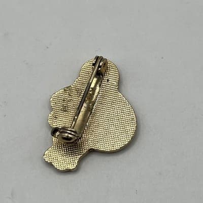 Brooch Pin Set Vintage Christmas Santa Claus Candy Cane Gold Tone Enamel Holiday - Thumbnail 4