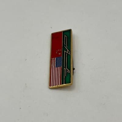 VTG CAAC Airline Pilot Wing Pin China US Flag Enamel Aviation Memorabilia Rare - Thumbnail 3