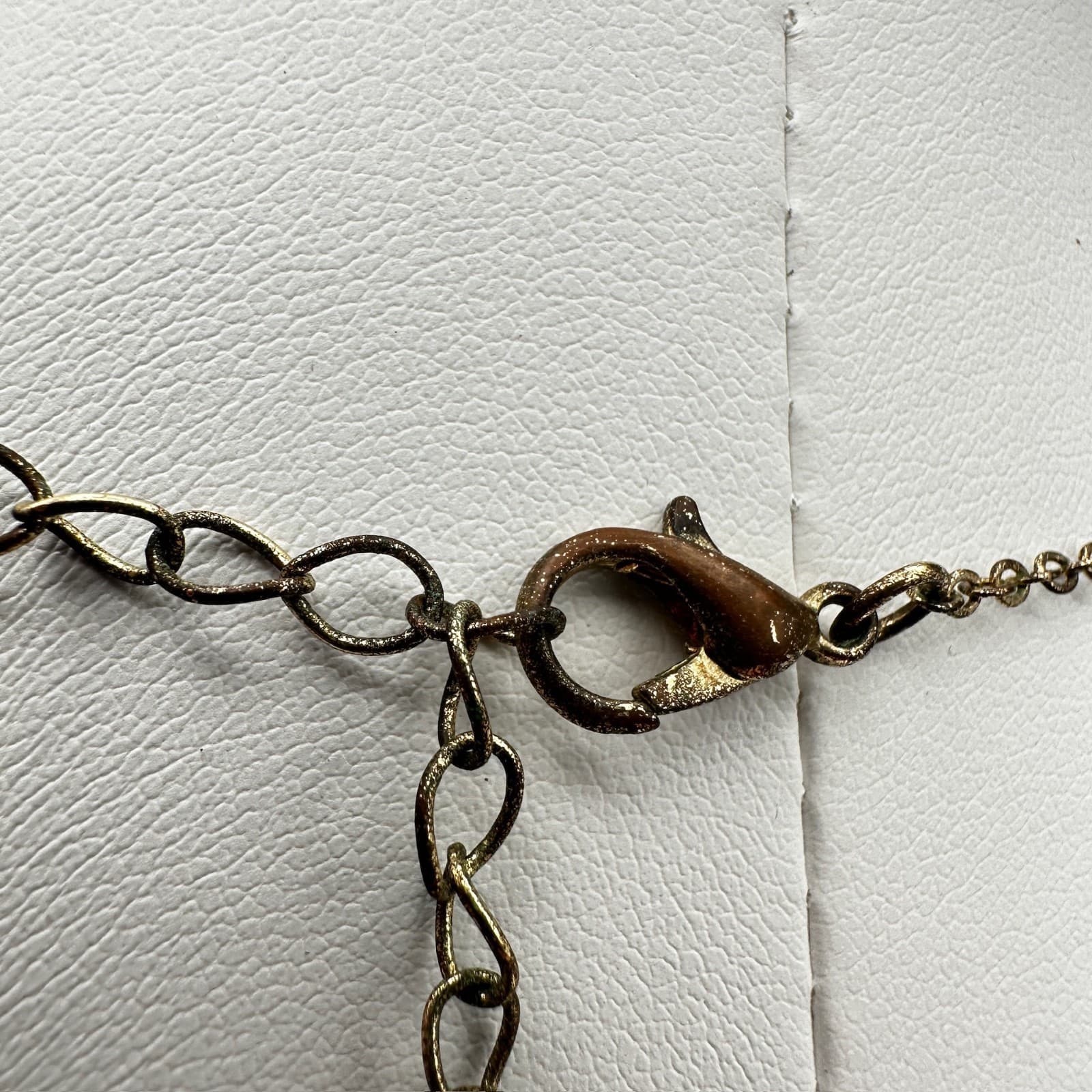 Vintage 90s Multi-Stone Lobster Pendant Necklace Rose Quartz Clear Moonstone - Thumbnail 10