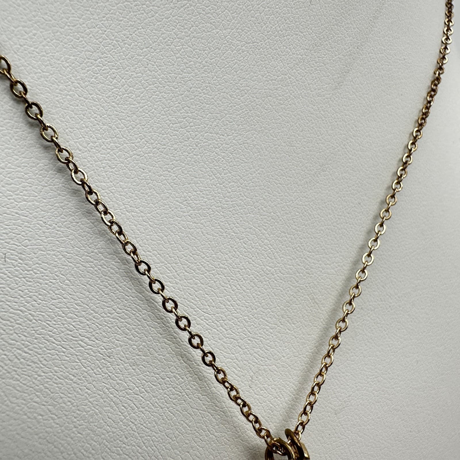 Vintage 90s Multi-Stone Lobster Pendant Necklace Rose Quartz Clear Moonstone - Thumbnail 9