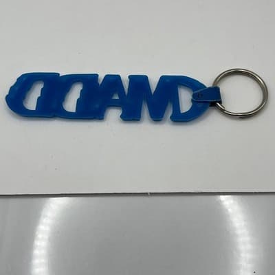 Vintage MADD Keychain Blue Rubber Mothers Against Drunk Driving Awareness Logo - Thumbnail 3