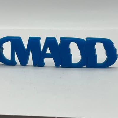 Vintage MADD Keychain Blue Rubber Mothers Against Drunk Driving Awareness Logo - Thumbnail 5