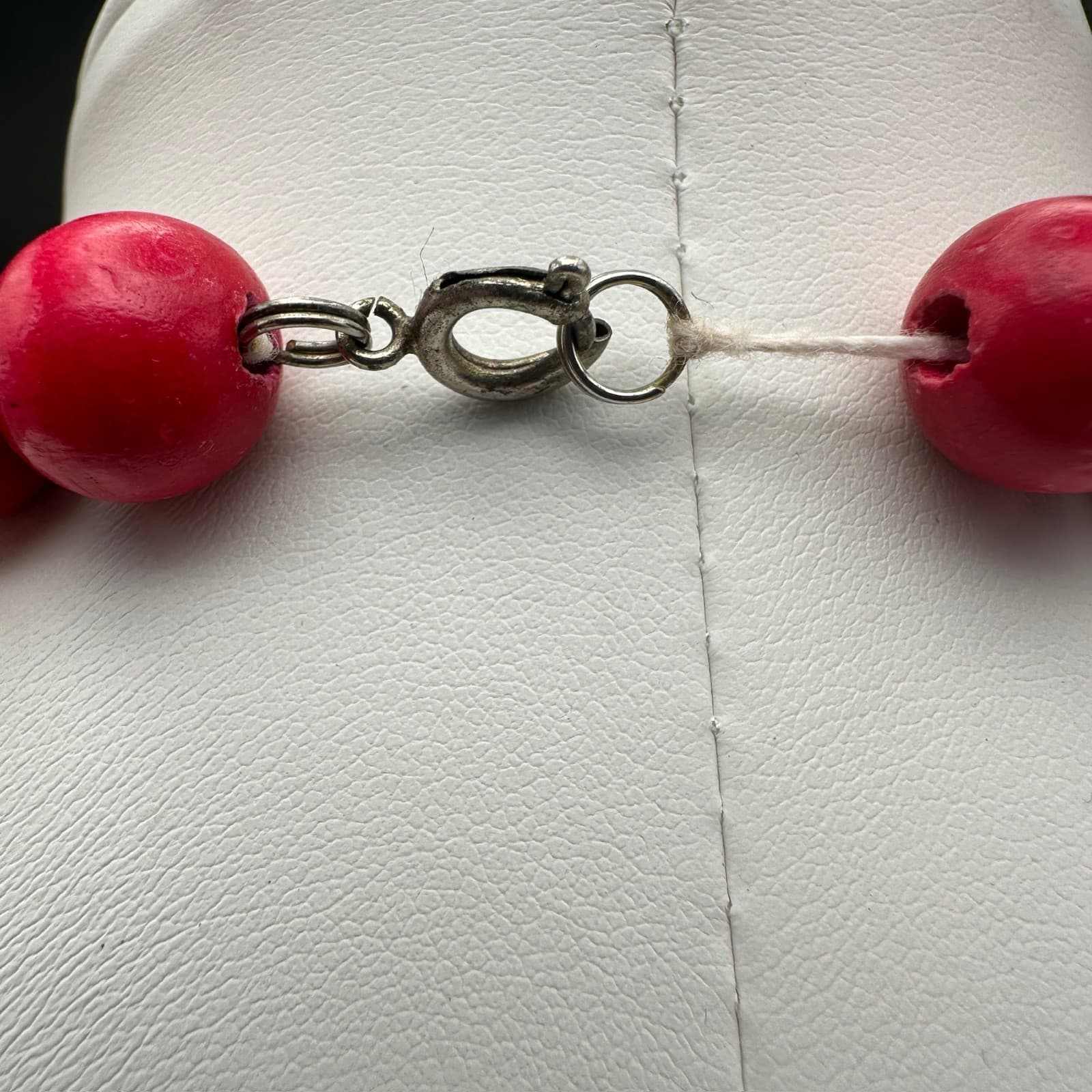 Vintage 90s Wood Bead Chunky Statement Necklace Boho Retro Women's Jewelry - Thumbnail 13