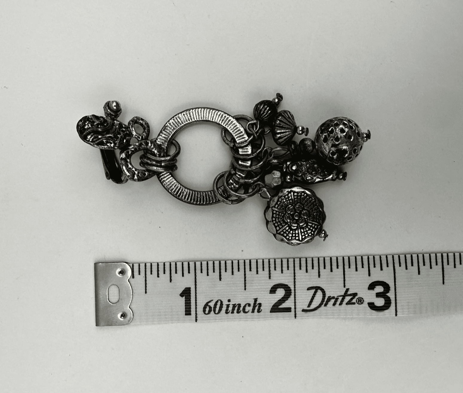 Vintage 90s Birch Hill Silver Tone Multi Charm Dangle Earrings Statement Jewelry - Thumbnail 12