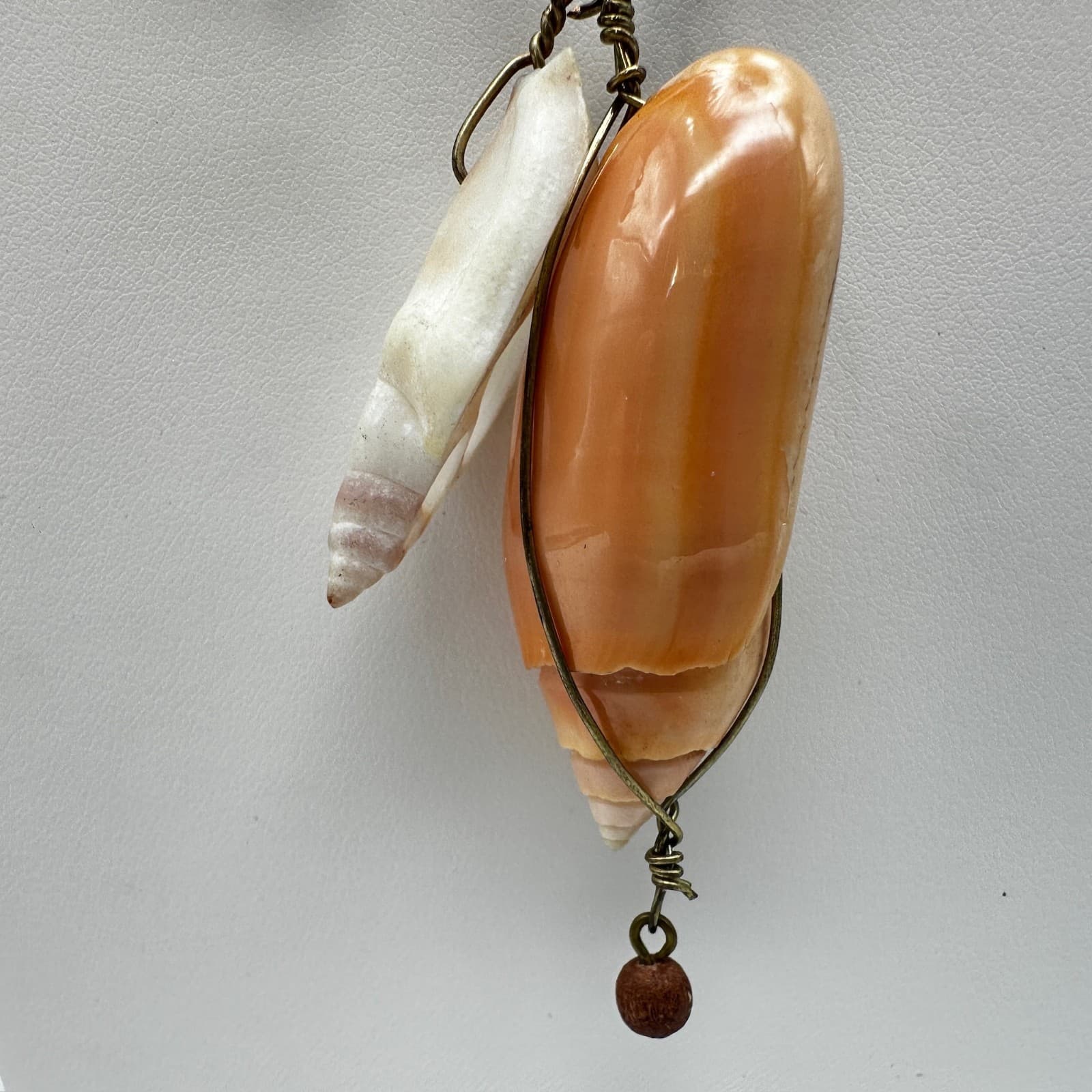 Vintage 90s cookie lee Sea Shell Charm Necklace Gold Tone Women's Jewelry - Thumbnail 3