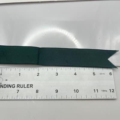 Vintage Bronze Floral Sash Pin Green Ribbon Bow Faux Pearl Brooch Made in Taiwan - Thumbnail 8