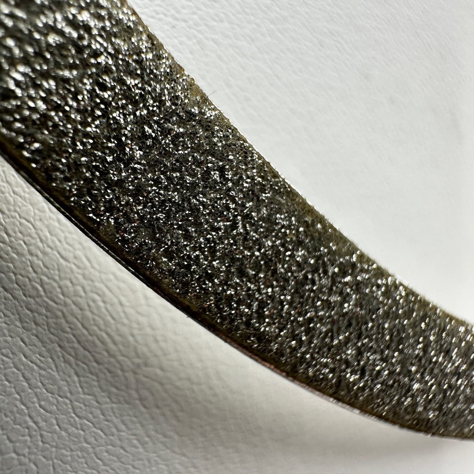 Vintage 90s Silver Tone Glitter Inlay Collar Necklace Choker Sparkle Jewelry - Thumbnail 7