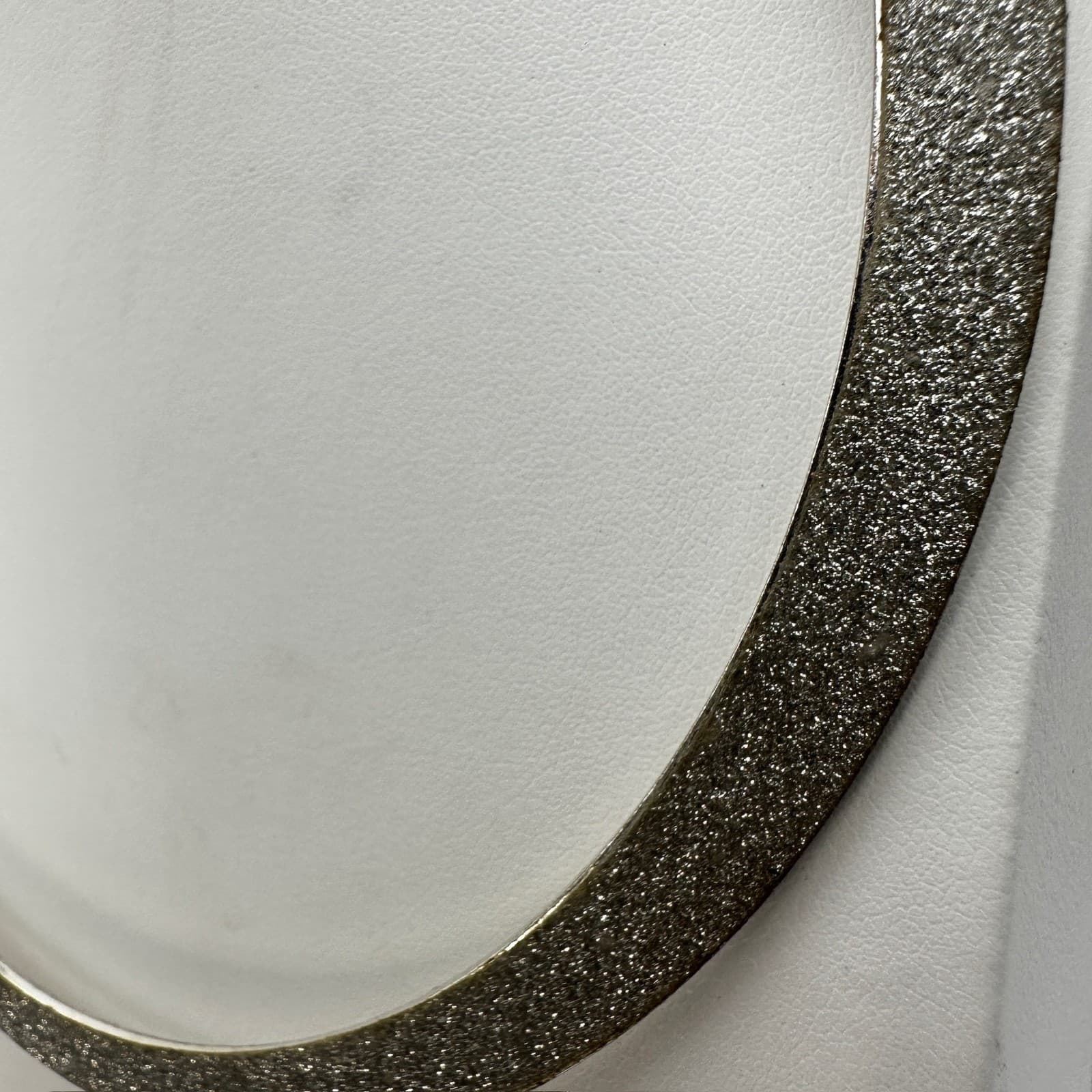 Vintage 90s Silver Tone Glitter Inlay Collar Necklace Choker Sparkle Jewelry - Thumbnail 12
