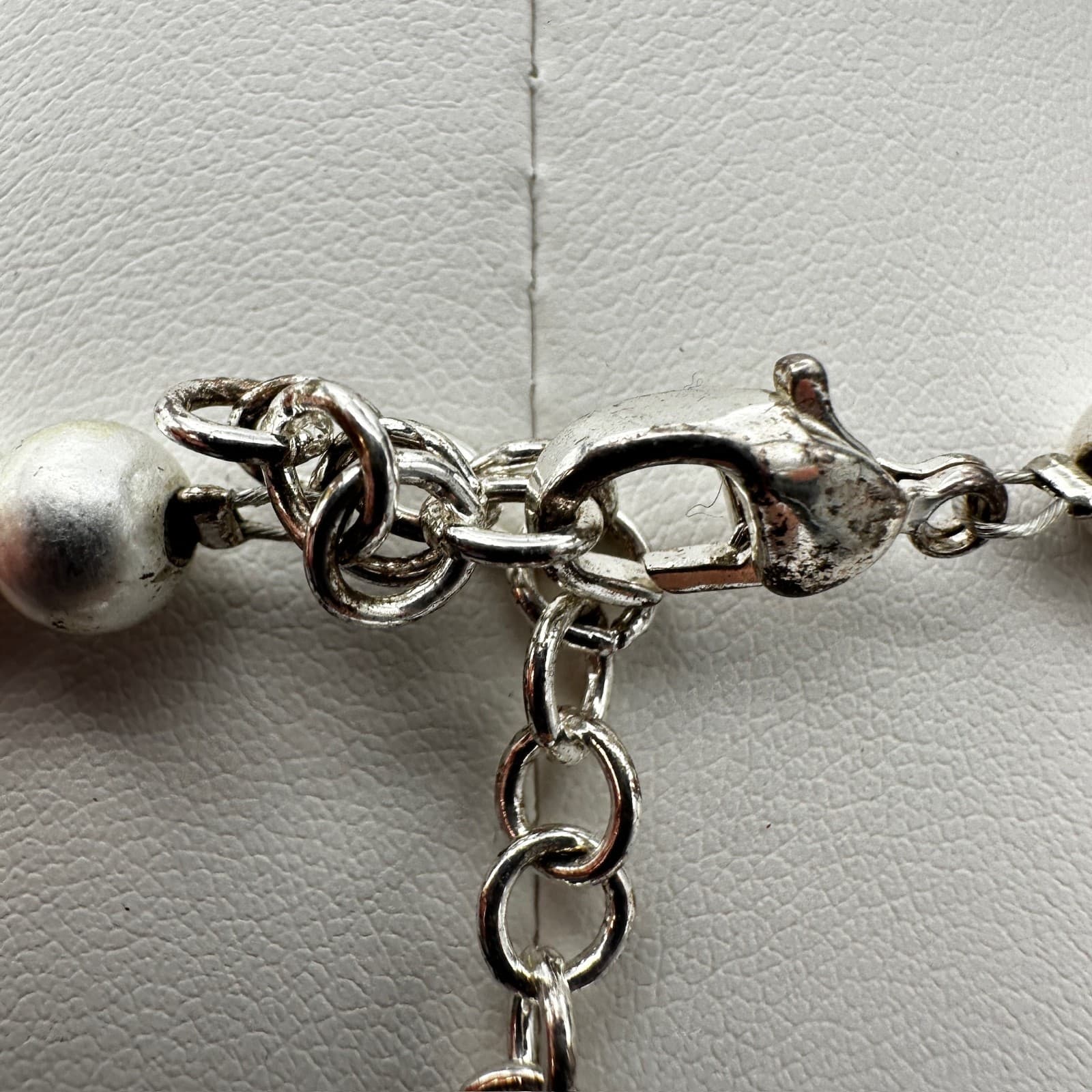 Vintage 90s Napier Ball Bead Strand Necklace Silver Tone Women's Jewelry - Thumbnail 11