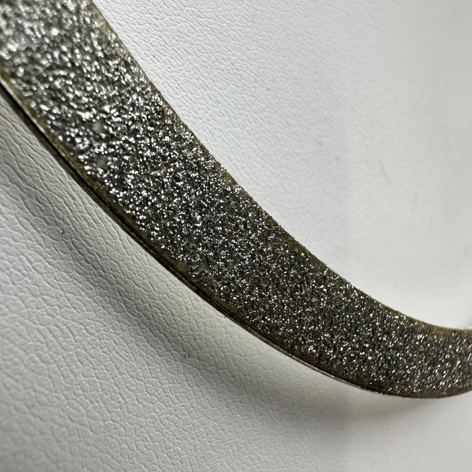 Vintage 90s Silver Tone Glitter Inlay Collar Necklace Choker Sparkle Jewelry - Thumbnail 6