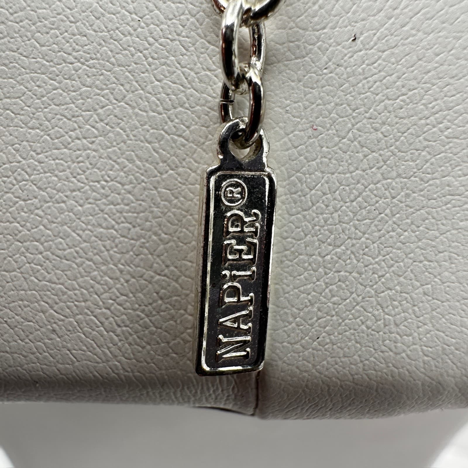 Vintage 90s Napier Ball Bead Strand Necklace Silver Tone Women's Jewelry - Thumbnail 12