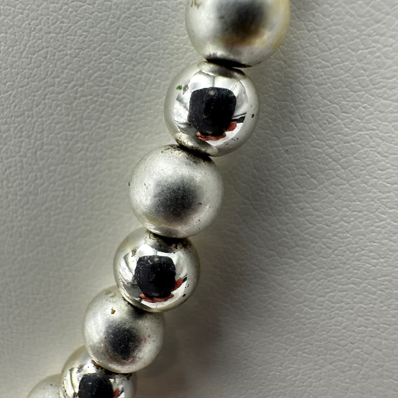 Vintage 90s Napier Ball Bead Strand Necklace Silver Tone Women's Jewelry - Thumbnail 7