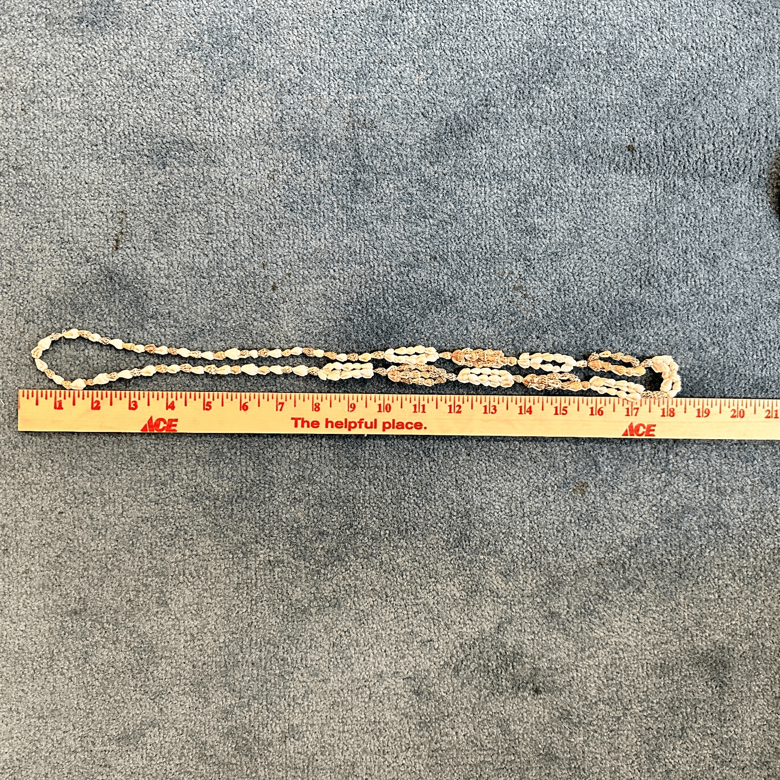 Vintage Shell Cowrie Choker Necklace Beach Statement 3-Strand 19" Hawaiian Boho - Thumbnail 2