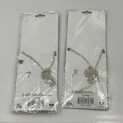 2pc Silver Tone Angel of Christmas Holly Festive Holiday Gift Pendant Necklace - Thumbnail 6