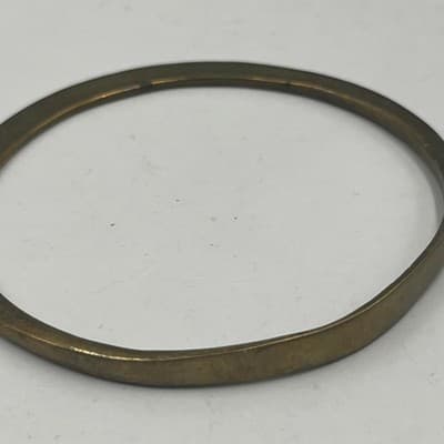 Vintage Gold Tone Bangle Bracelet Lot Rhinestone Hinged Cuff Minimalist Modern - Thumbnail 3