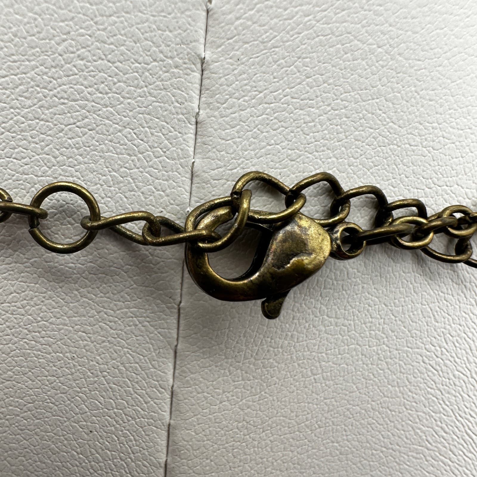 Vintage 90s Bronze Owl Pendant Necklace Crystal Eyes Boho Whimsical Jewelry - Thumbnail 10