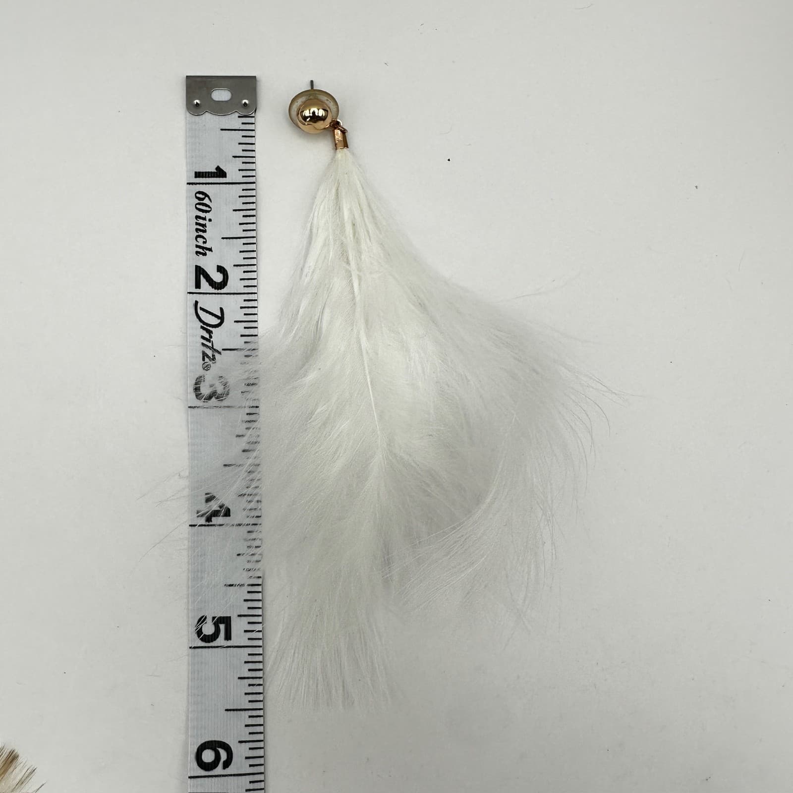 Vintage 90s Long Feather Drip Earrings Set Gold Tone Statement Pierced Jewelry - Thumbnail 21