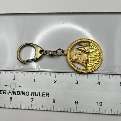 VTG SAP Polyne Paris Souvenir Keychain Gold Tone Eiffel Tower Sacré-Cœur 1992 - Thumbnail 7