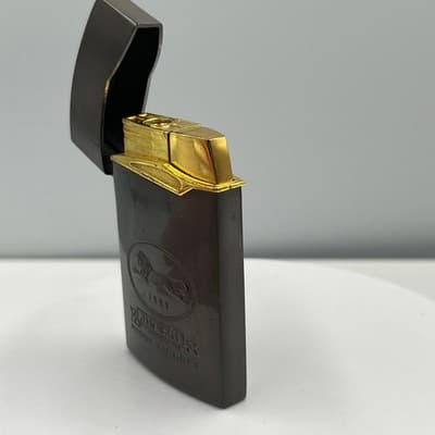 Vintage Jin Shi 1999 Proof Lighter Lion Logo Gold Tone Flip Top Collectible - Thumbnail 2