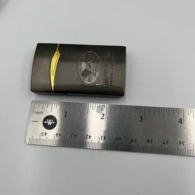 Vintage Jin Shi 1999 Proof Lighter Lion Logo Gold Tone Flip Top Collectible - Thumbnail 6