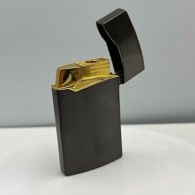 Vintage Jin Shi 1999 Proof Lighter Lion Logo Gold Tone Flip Top Collectible - Thumbnail 4