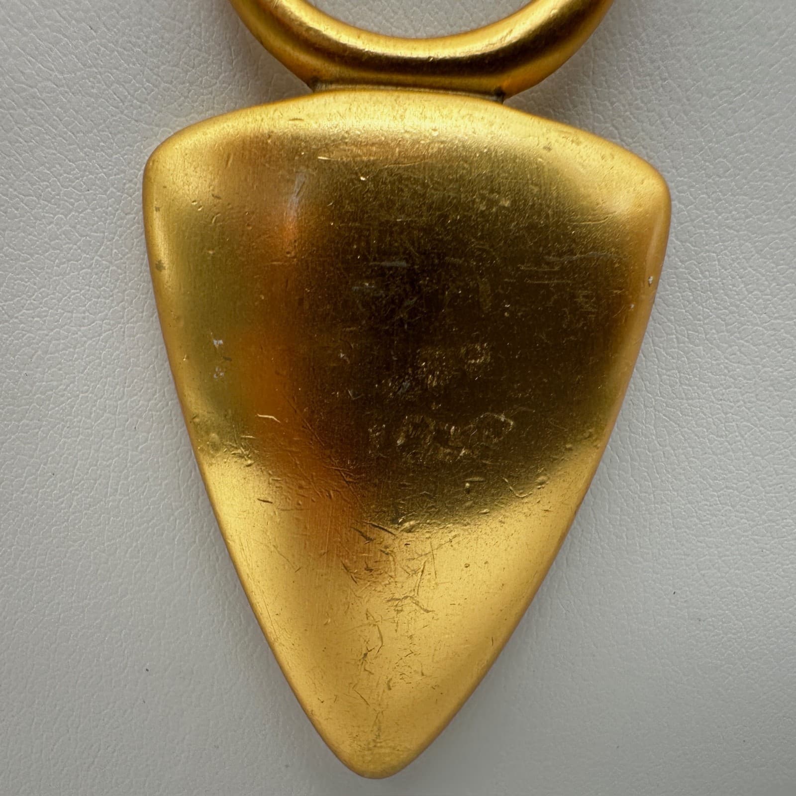 Vintage 90s Anne Klein Gold Tone Geometric Triangle Pendant Rope Chain Necklace - Thumbnail 8